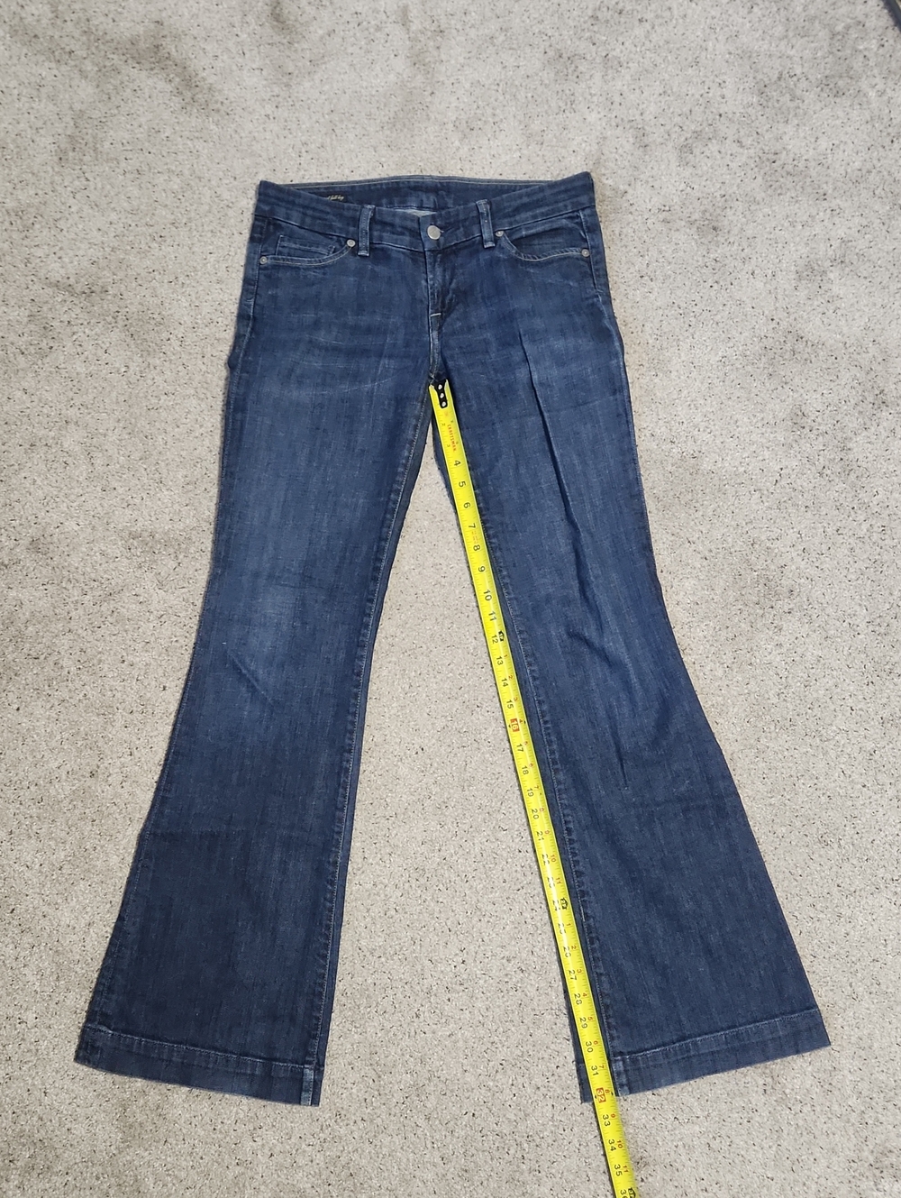 Citizens Of Humanity Faye #003 Low Waist Full Leg Dark Wash Jeans Size 28 - Picture 11 of 13